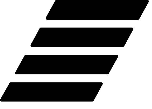 Brand mark, flat black treatment